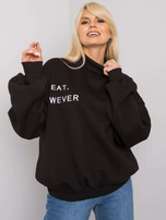 Čierna zateplená oversized mikina Kelly