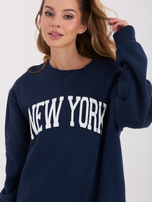 Granatowa dresowa bluza z nadrukiem