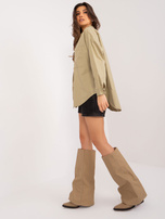 Hurtownia online Khaki klasyczna koszula oversize