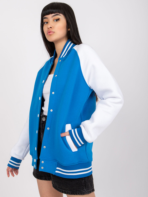 Ciemnoniebiesko-biała bluza bomberka Porto RUE PARIS