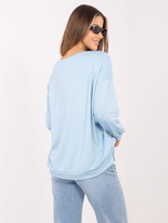 Jasnoniebieska damska bluza z miękkiego materiału RUE PARIS 