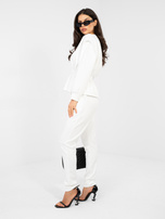 Ecru dresowe spodnie z kieszeniami RUE PARIS