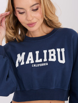 Granatowa krótka bluza bez kaptura 