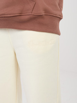 Ecru dresowe spodnie typu bojówki NATURAL SIDE 