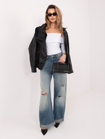 Biała bluzka basic z odkrytymi ramionami RUE PARIS 