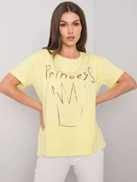Żółty t-shirt z nadrukiem Aosta