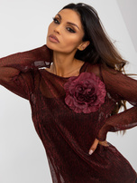 Hurt Czerwono-czarna błyszcząca bluzka wizytowa z topem