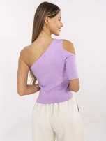 Liliowa bluzka na jedno ramię Lennah RUE PARIS