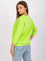 Fluo grüne Basic-Bluse Oliwia