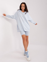 Hurtownia Jasnoniebieski dwuczęściowy komplet z bluzą