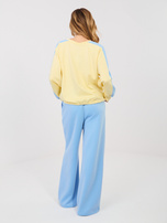 Niebiesko-żółty komplet z bluzą bez kaptura RUE PARIS 