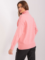 Hurtownia Łososiowy sweter z golfem w warkocze