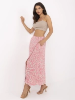 Różowa trapezowa spódnica we wzory FRESH MADE