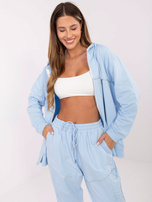 Jasnoniebieski komplet z rozpinaną bluzą