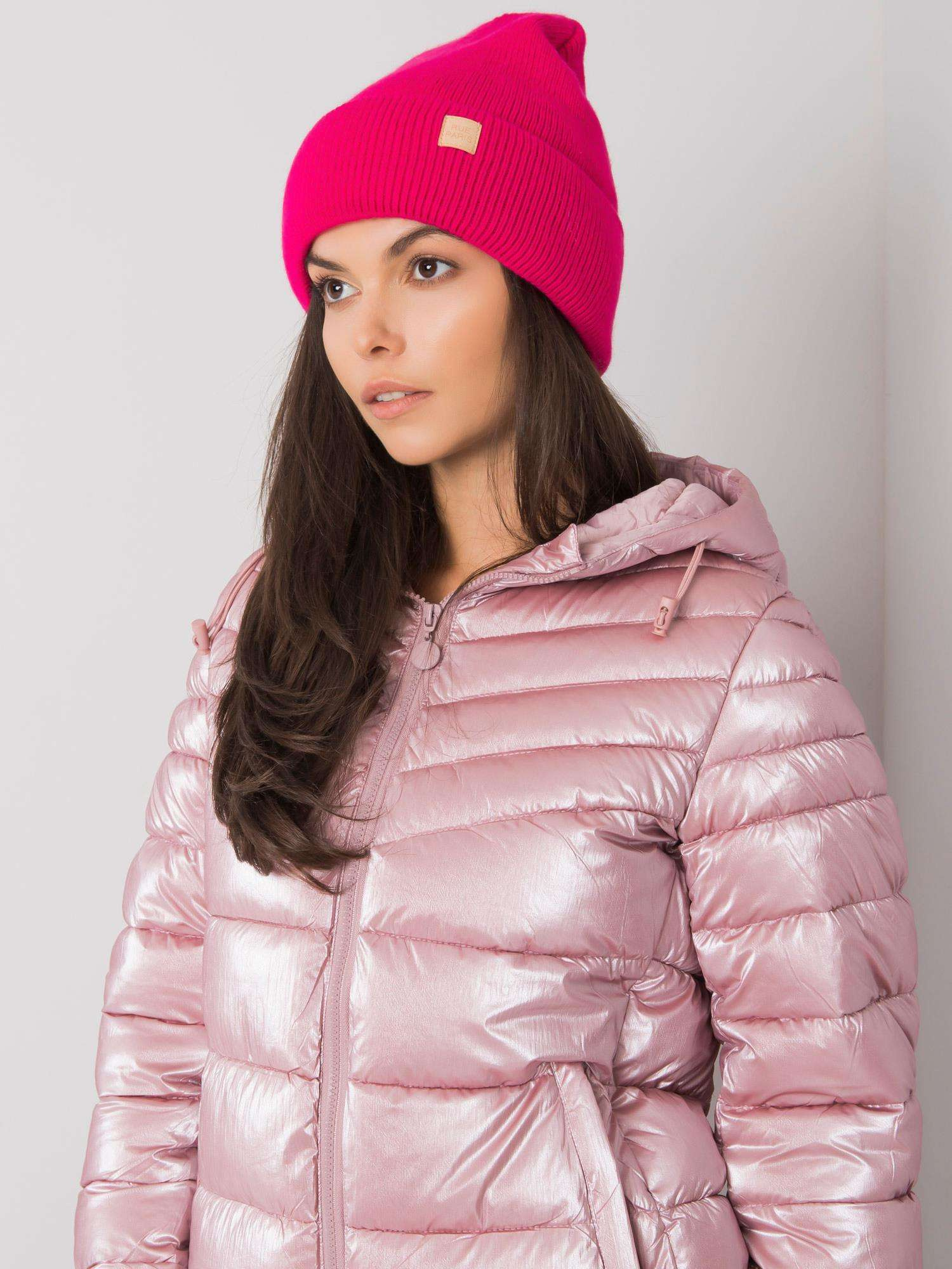 Rosa Damen Beanie-Mütze.