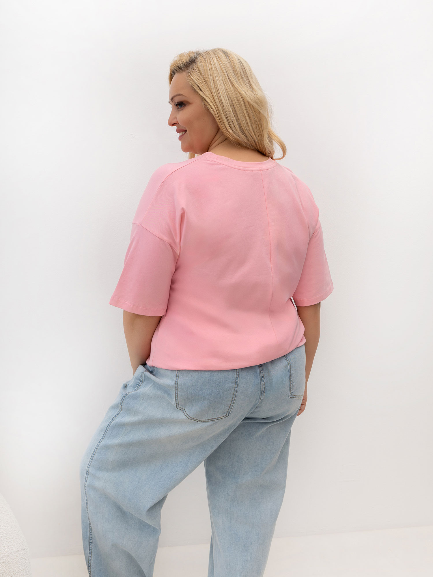 T-shirt jasny różowy