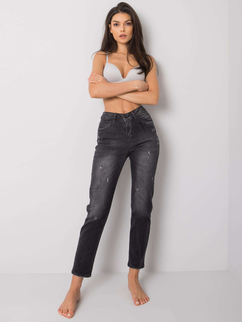 Ciemnoszare spodnie mom jeans Ladonne