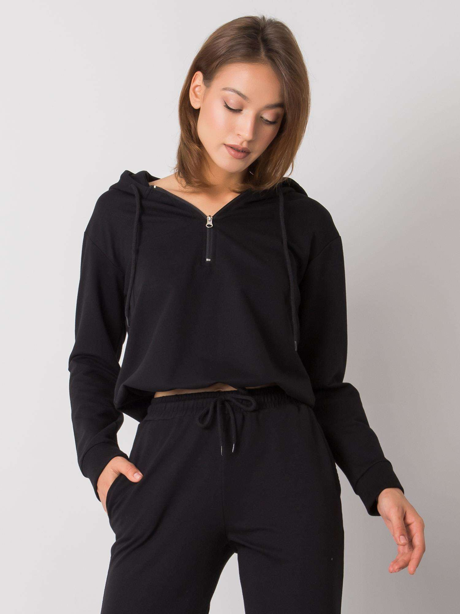 Czarna bluza z kapturem Ronnie SUBLEVEL