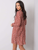 Czerwono-brązowa sukienka Beatriz SUBLEVEL