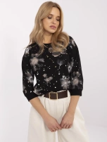 Hurt Czarna casualowa bluzka damska z bawełny