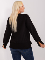 Hurt Czarna bluza plus size z rozcięciami na rękawach