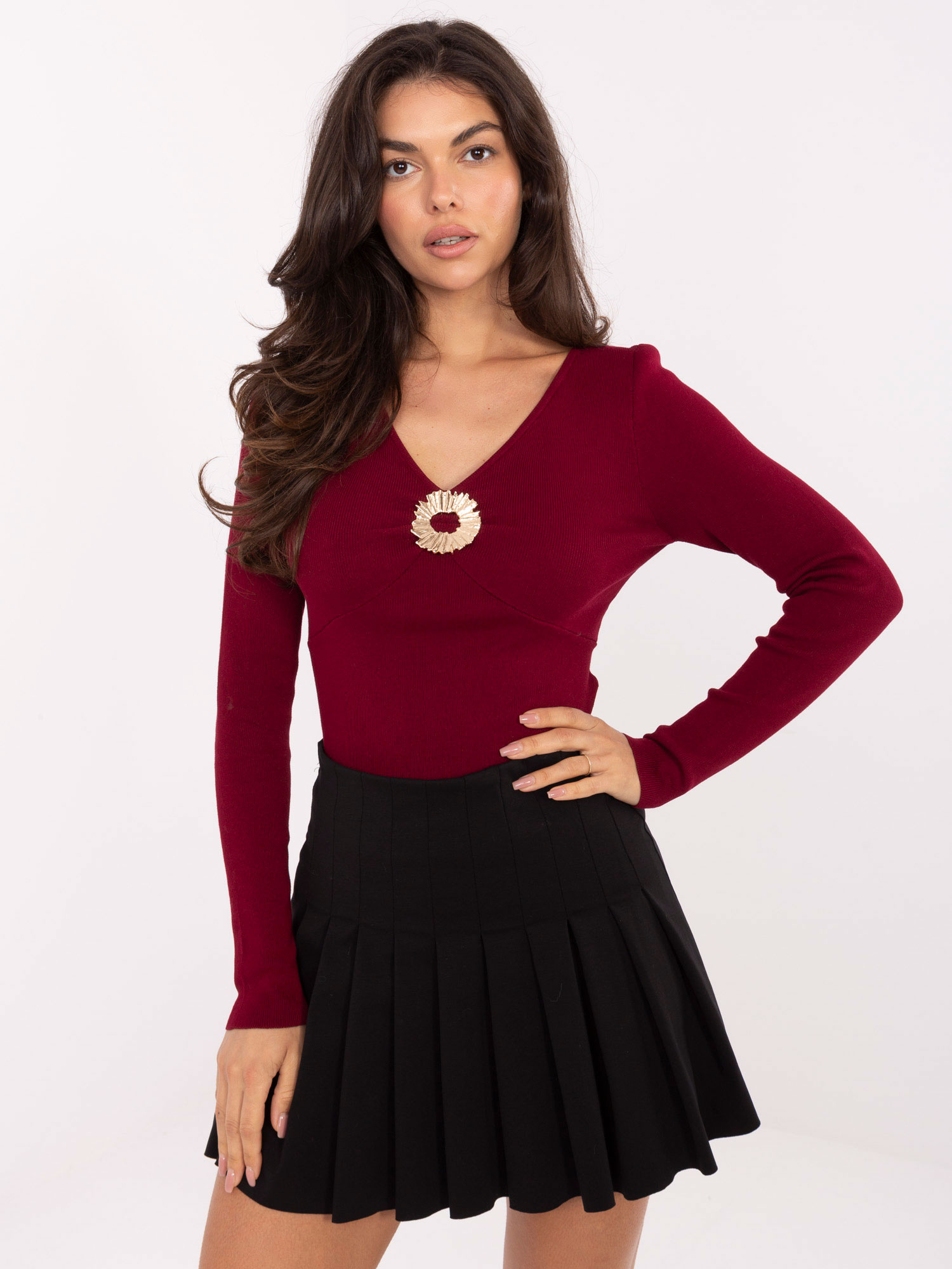 Sweter bordowy