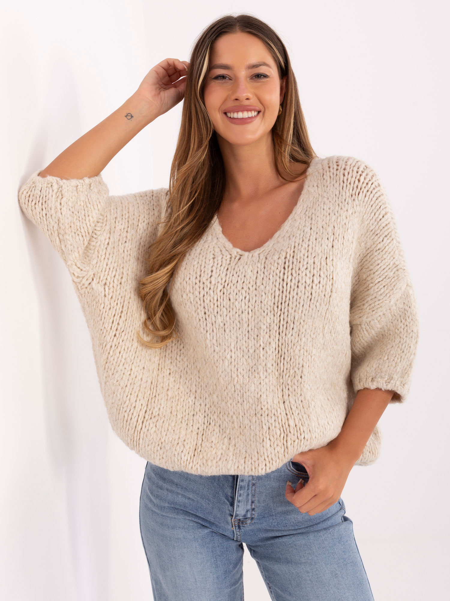 Sweter jasny beżowy