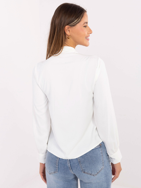 Ecru elegancka koszula z żabotem