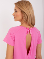 Hurt Pink blouse made of viscose Lucienne BASIC FEEL GOOD.