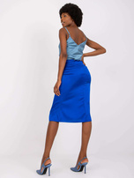 Ciemnoniebieska spódnica midi trapezowa Terrassa RUE PARIS 