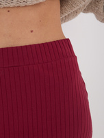 Bordowa spódnica z rozcięciem z tyłu RUE PARIS 