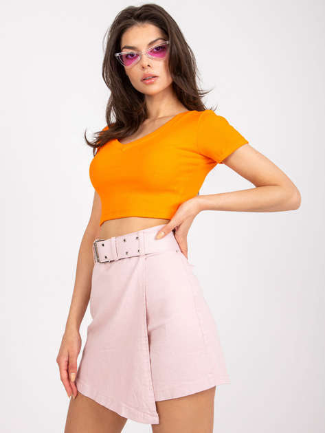 Różowe szorty casualowe z bawełny