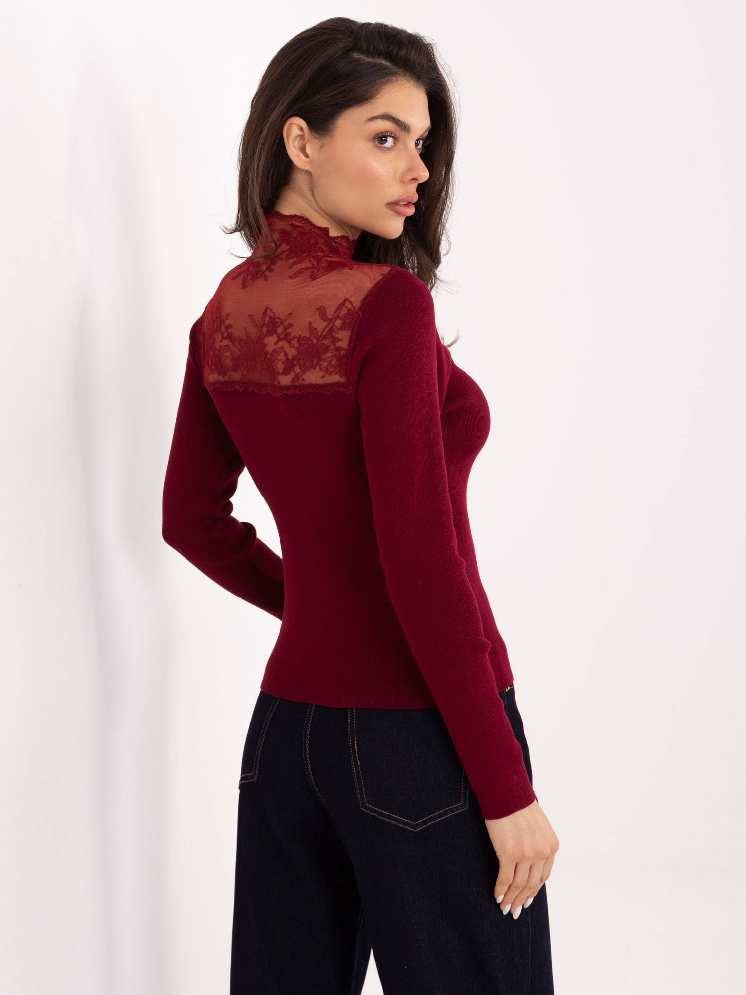 Sweter bordowy