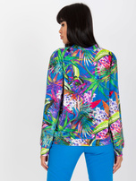 Hurt Niebiesko-fioletowa bluza bomberka z nadrukiem RUE PARIS 