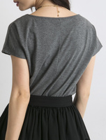 Ciemnoszary melanżowy t-shirt Circle