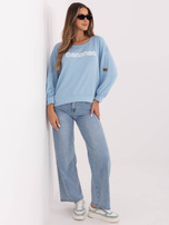 Jasnoniebieska damska bluza z miękkiego materiału RUE PARIS 