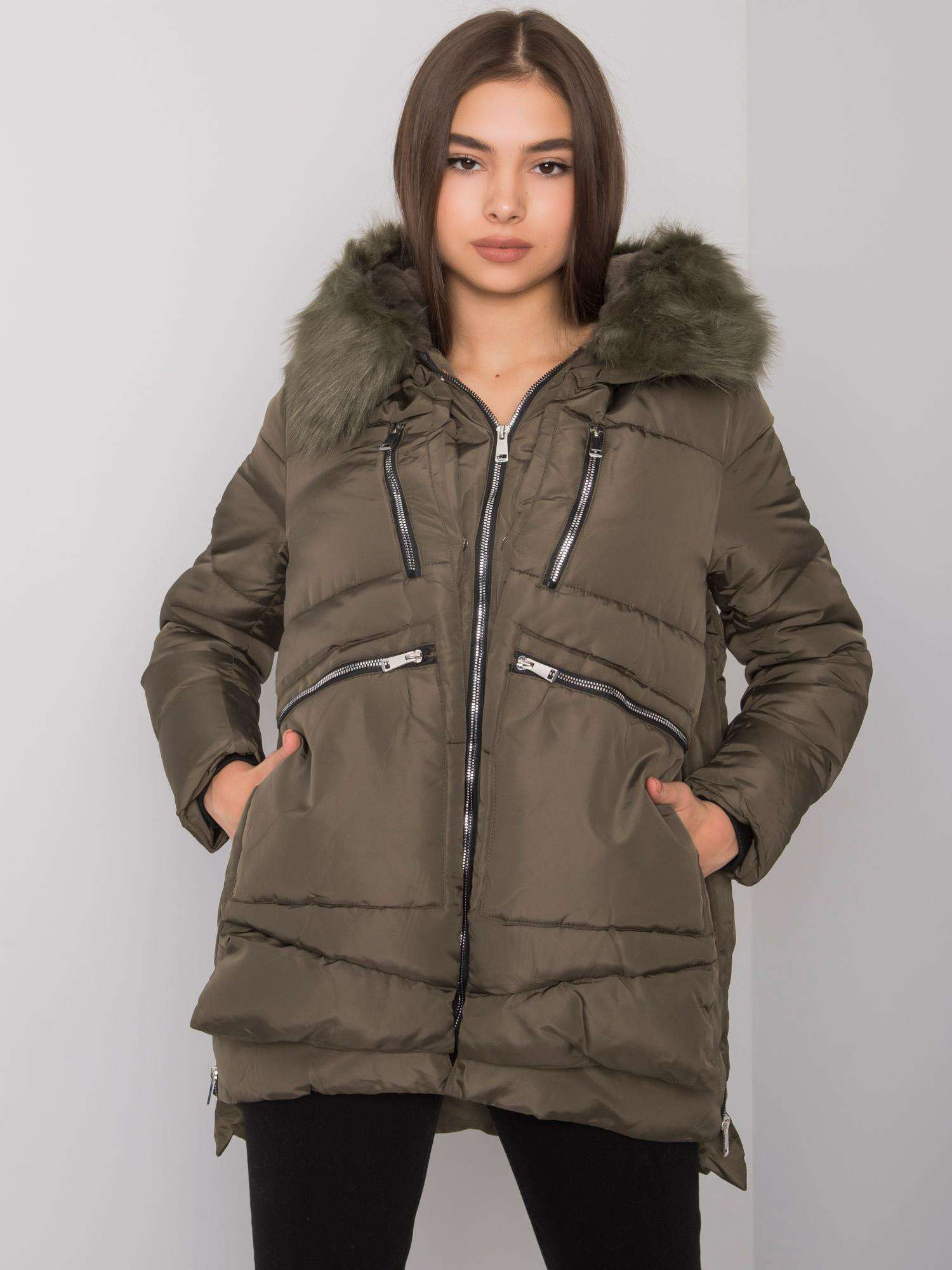 Khaki pikowana kurtka zimowa Estherville