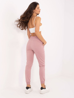 Brudnoróżowe dresowe spodnie jogger