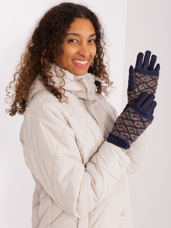 Hurt dunkelblaue warme Handschuhe mit Aufsatz.