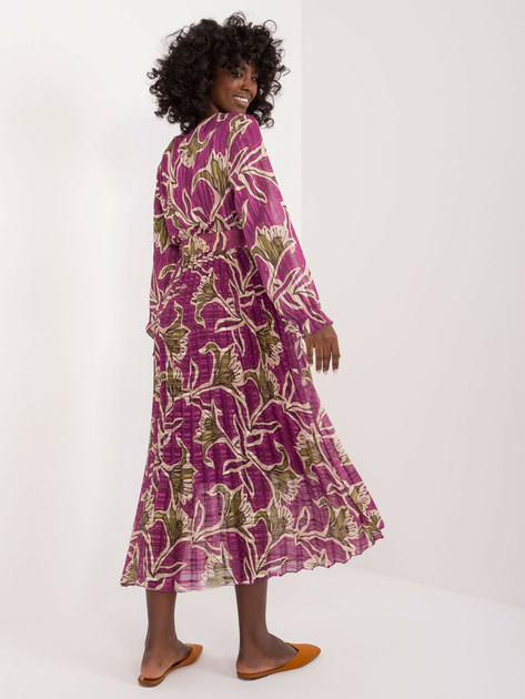 Hurt Fioletowa sukienka wieczorowa z błyszczącą nitką