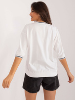 Hurtownia Ecru codzienna bluzka damska z lamówką