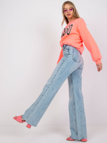 Różowa bluza dresowa z napisem Madera