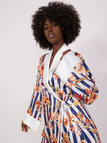 Hurt Biało-granatowa piżama z koszulą na ramiączkach