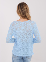 Jasnoniebieska bluzka z rękawem typu dzwon