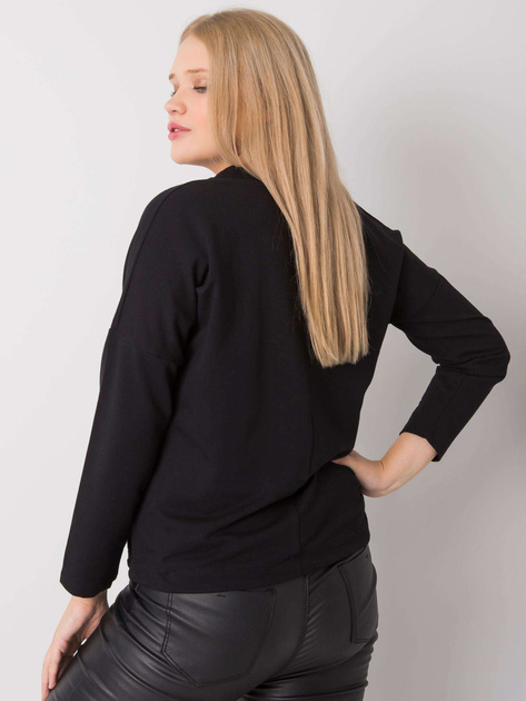 Czarna bluzka plus size z napisem Sherilyn