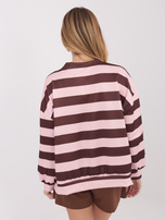 Jasnoróżowa damska bluza z dłuższym tyłem