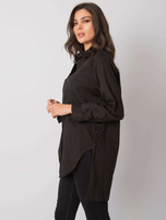 Czarna koszula z rozcięciami Amersham