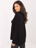 Czarna damska koszula oversize z kieszenią