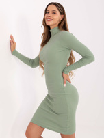 Hurt Pistacjowa bodycon sukienka basic Livia RUE PARIS