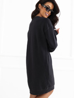 Grafitowa dresowa sukienka oversize